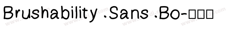 Brushability Sans Bo字体转换
